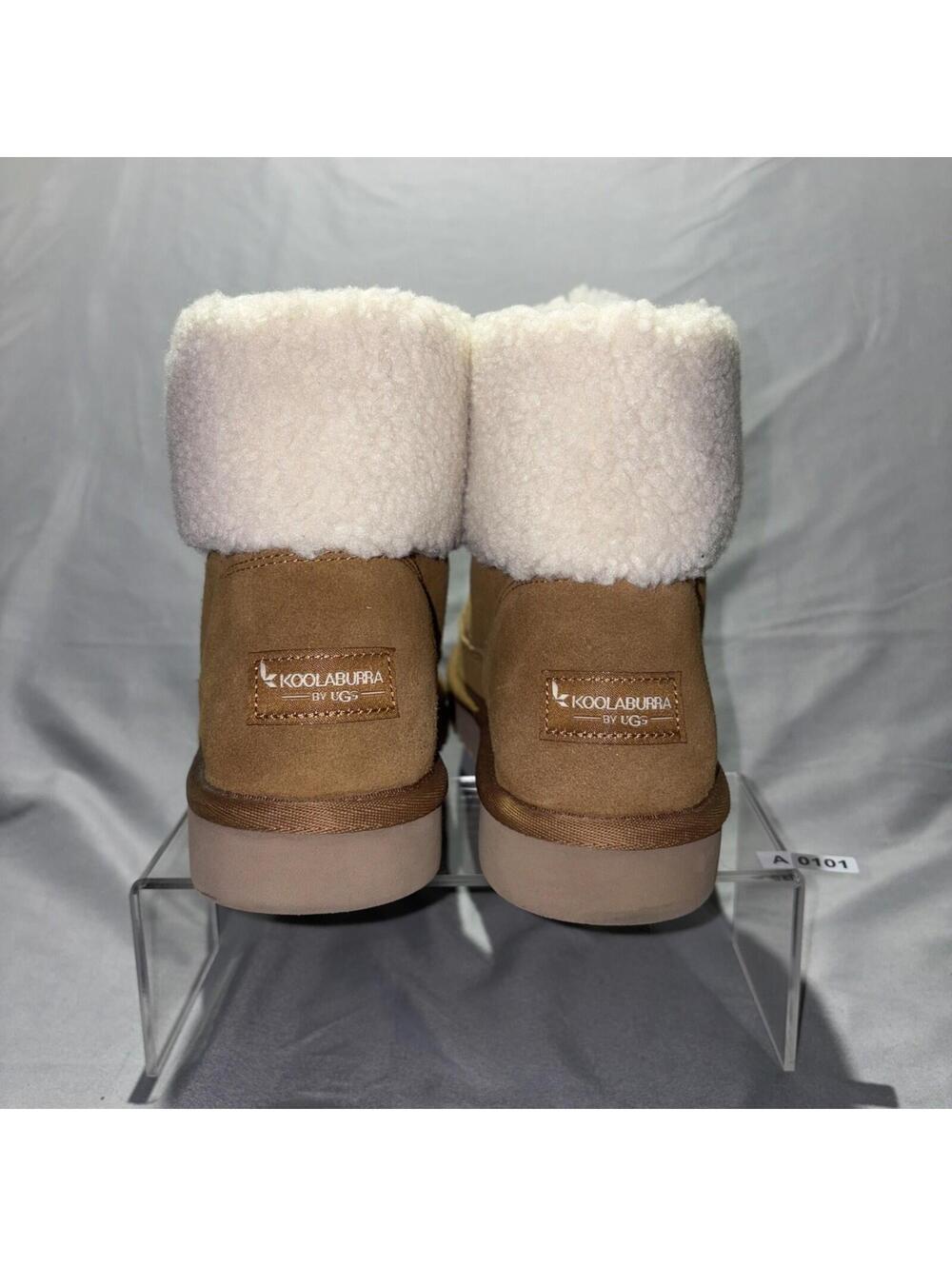 Koolaburra by UGG Faux Fur Ankle Booties Front Zip - Women’s Size 8 NEW - Picture 4 of 12